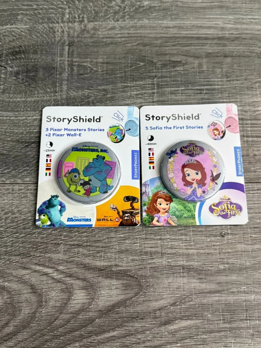 NIP StoryShield Headphones Lot Of 2 Disney Monsters Inc & Sofie The First